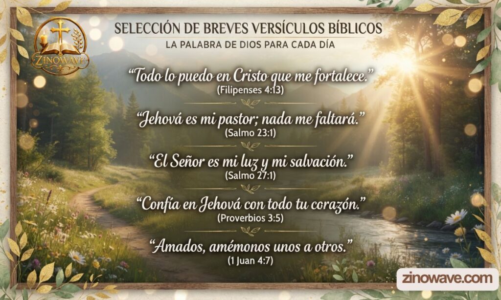 A Selection of Short Bible Verses in Spanish