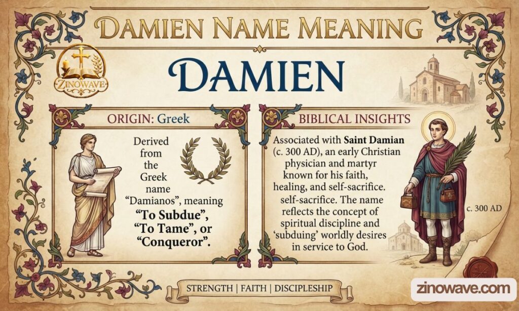 Damien Name Meaning – Biblical Insights in English