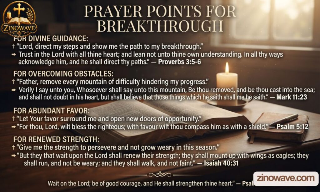 Prayer Points for Breakthrough with Scriptures