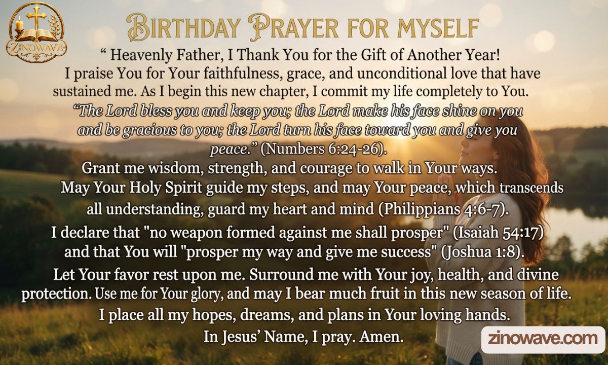 125 Best Heart Touching Birthday Prayer for Myself with Bible Inspiration