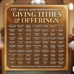 135+ Biblical Short Exhortation About Giving Tithes and Offering