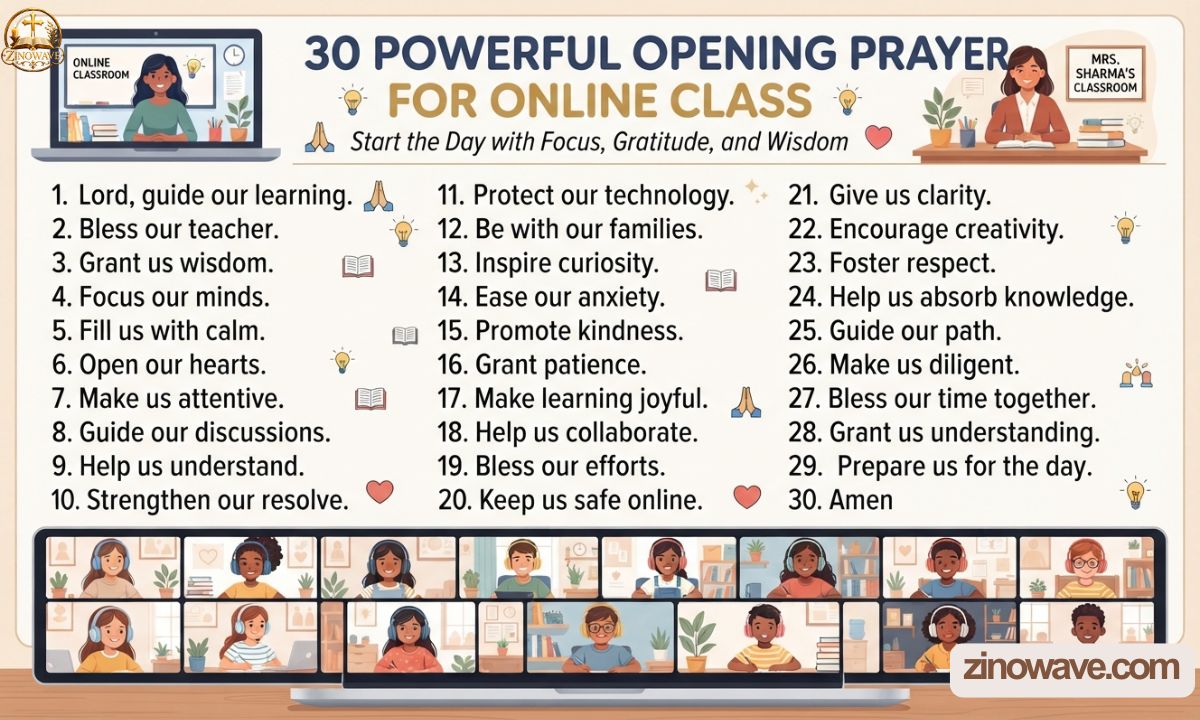 30 Powerful Opening Prayer for Online Class to Start the Day