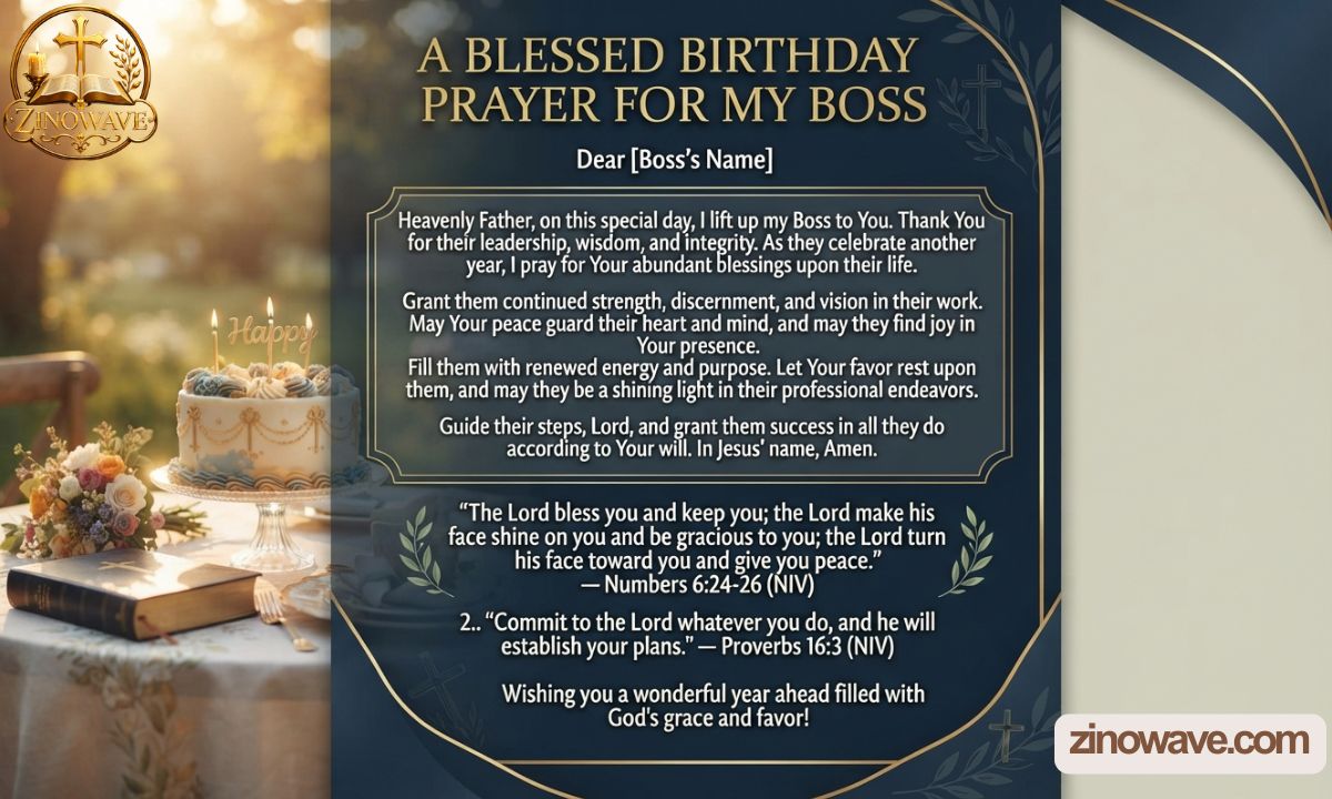 43 Christian Birthday Prayer for My Boss with Bible Verses