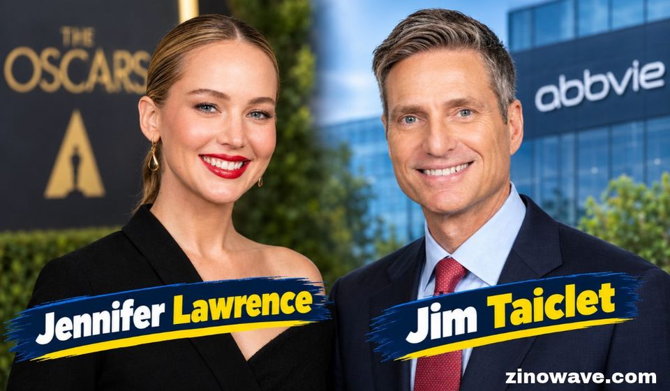 Jennifer Lawrence and Jim Taiclet